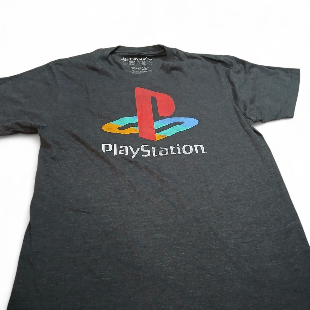 Ripple Junction PlayStation Logo Tee - Charcoal